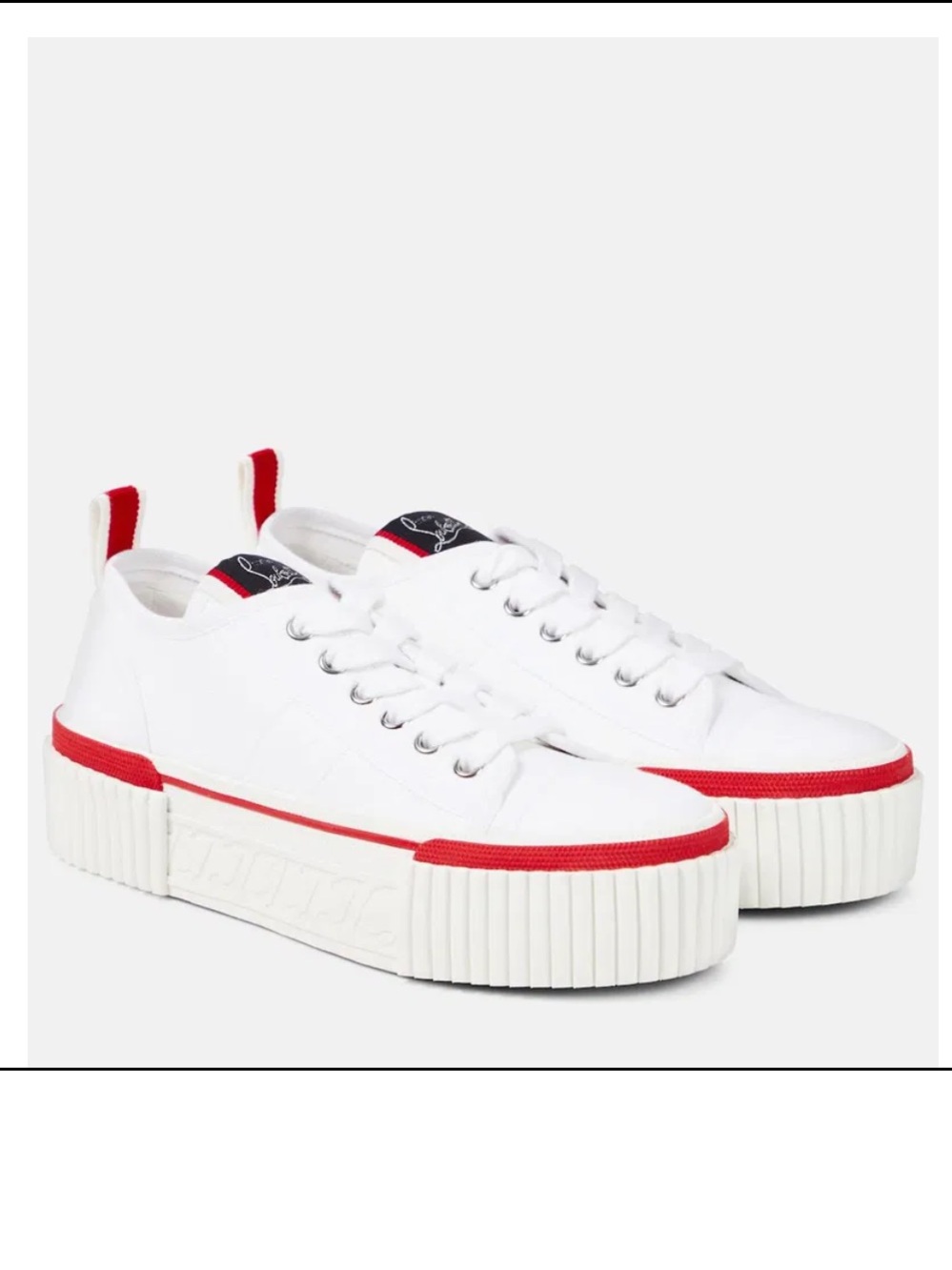 Christian Louboutin SUPER PEDRO 40 Olona/ GG Platform Sneakers (BRAND NEW)